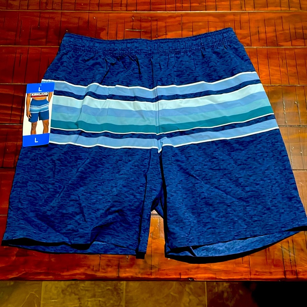 Kirkland men’s size: Large swim shorts.
